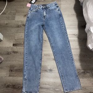 Pretty Little Thing Loose Jeans with slits